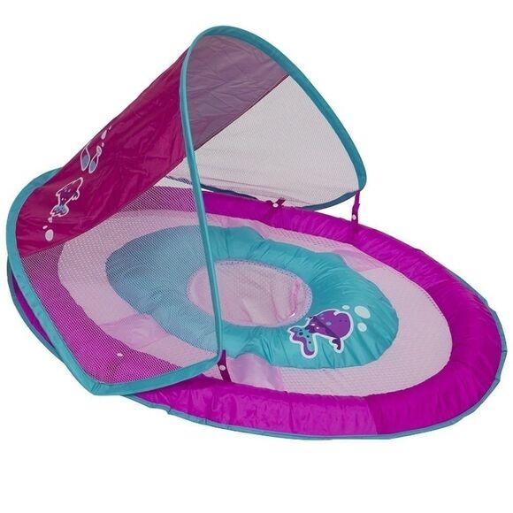 Swimways Baby Spring Float Sun Canopy - Pink fish - Picture 1 of 3